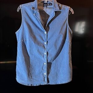 GAP Denim Blue Button-Up Shirt
